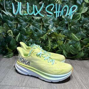 Hoka One One Women Clifton 9 Citrus Glow Running Shoes Size 7 Sample